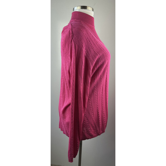 Diane Gilman Silk Cable Knit Sleeveless Top & Button Cardigan Set Plus Size 2X - Picture 14 of 16